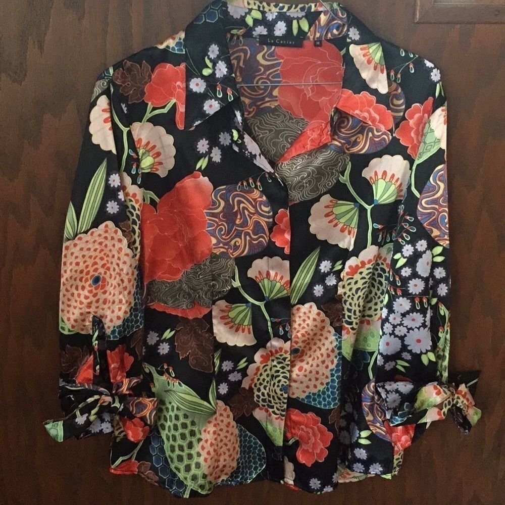 Vintage Le Caviar blouse sz M